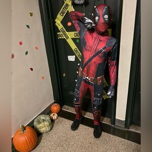 Red Deadpool Kids Cosplay Costume